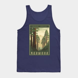 Redwood National Park Vintage Travel Poster Tank Top